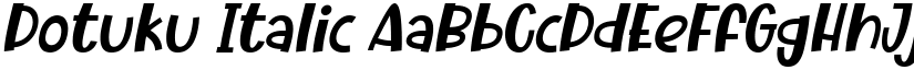 Dotuku Italic font