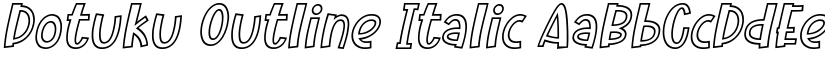 Dotuku Outline Italic font