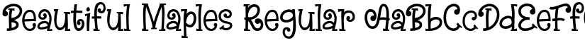 Beautiful Maples Regular font