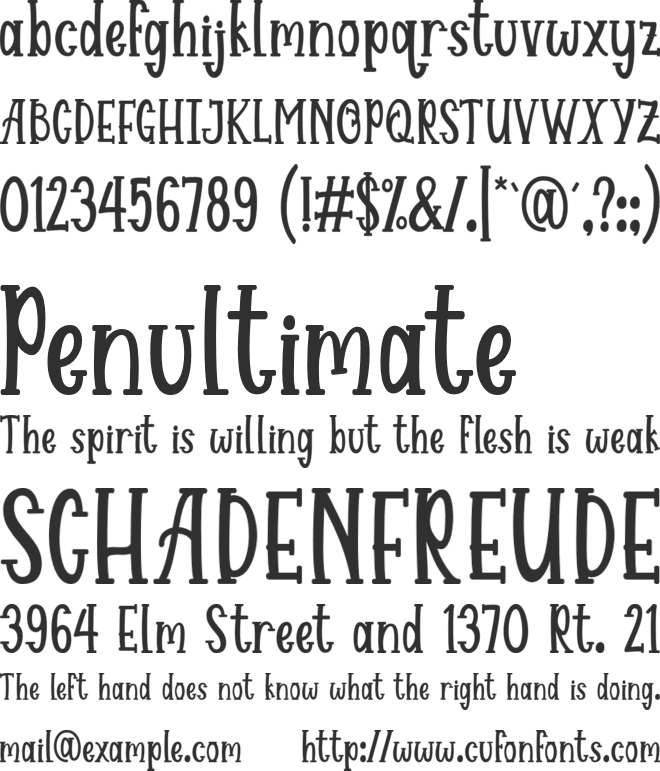 Monster Sweetness font preview