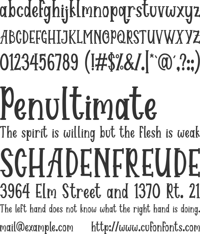 Monster Sweetness font preview