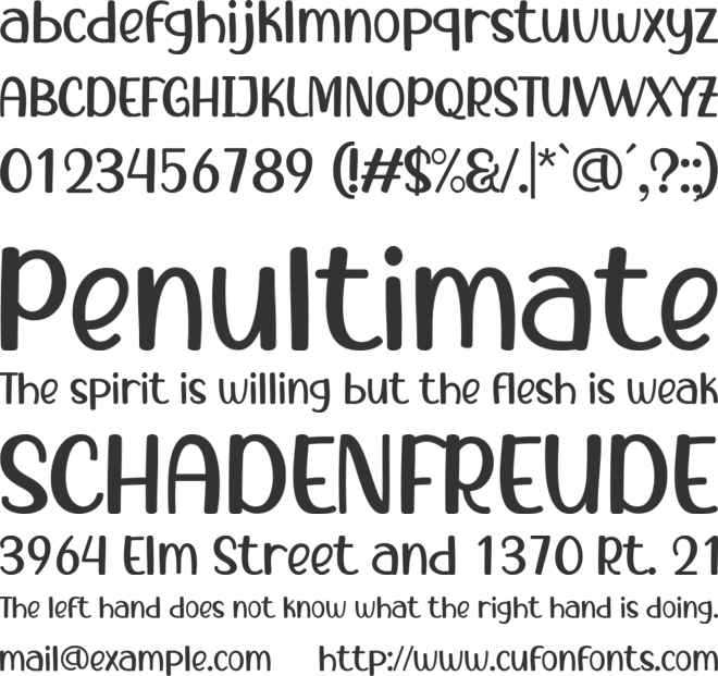 Boba Panda font preview