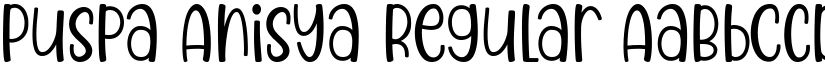 Puspa Anisya Regular font