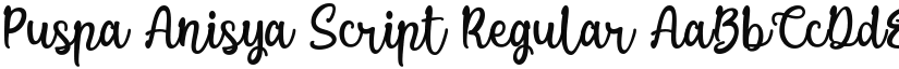 Puspa Anisya Script Regular font