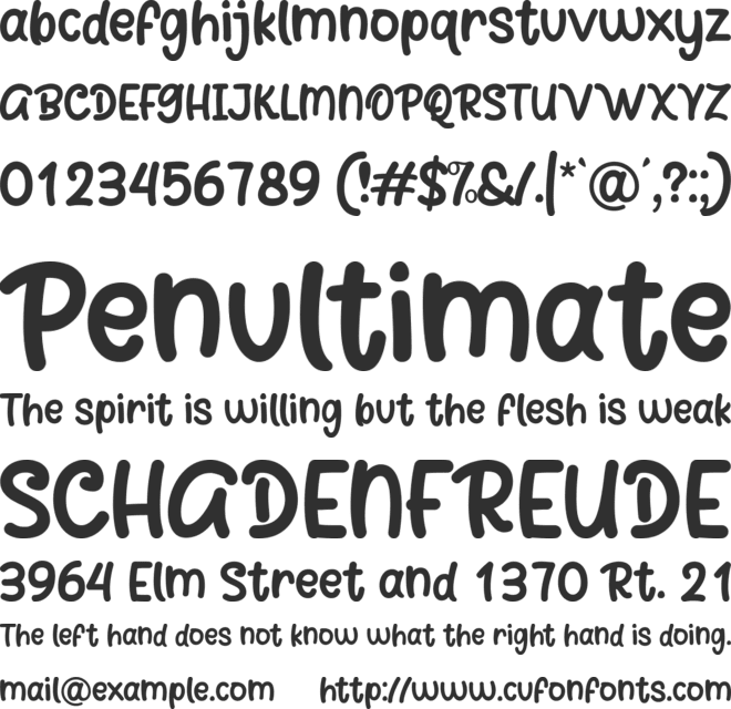 Clowny font preview