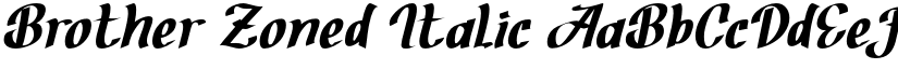 Brother Zoned Italic font