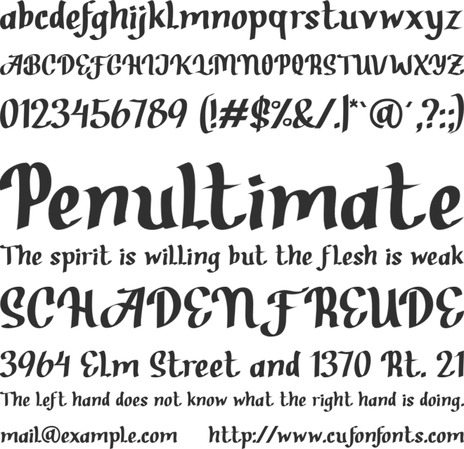 Brother Zoned font preview