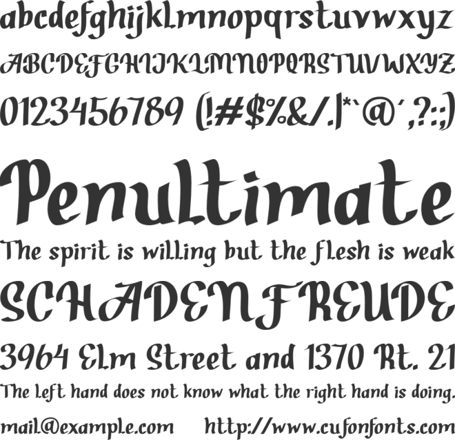 Brother Zoned font preview