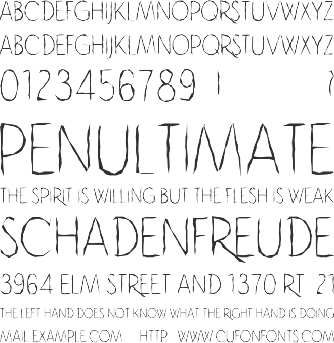 Dinosauruse font preview