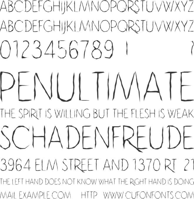 Dinosauruse font preview