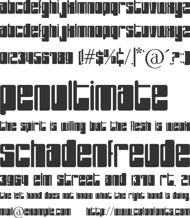 PHuture font preview