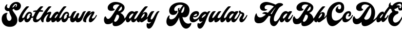 Slothdown Baby Regular font