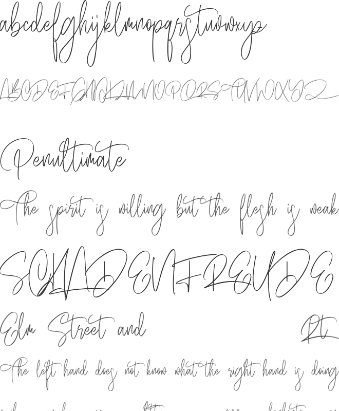 Red Chute Free Font font preview