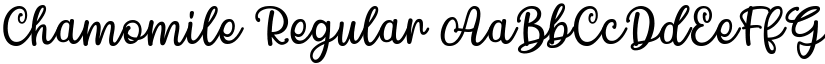 Chamomile Regular font
