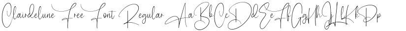 Clairdelune Free Font Regular font