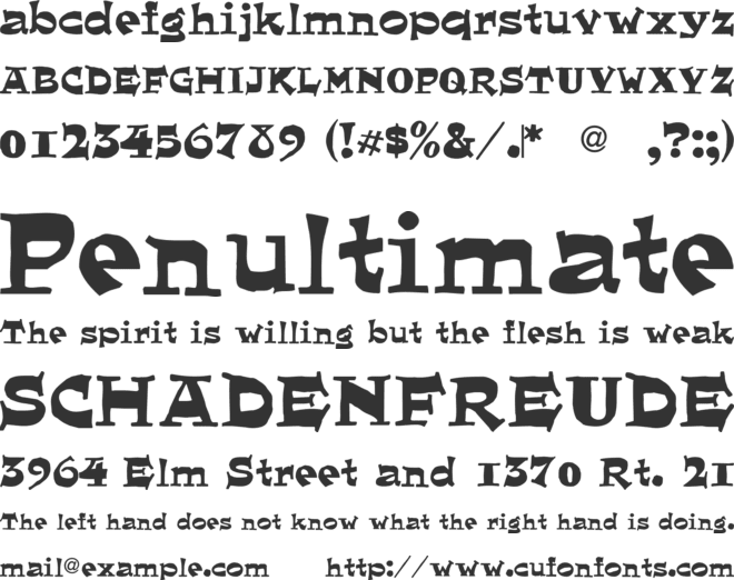 Romanche font preview