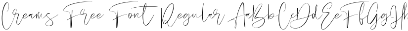 Creams Free Font Regular font