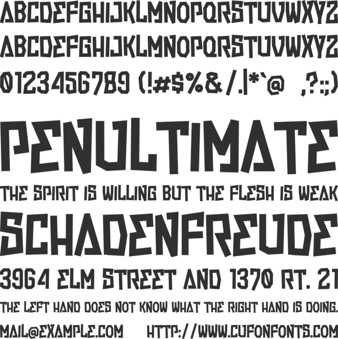 Streetwall Allcaps font preview
