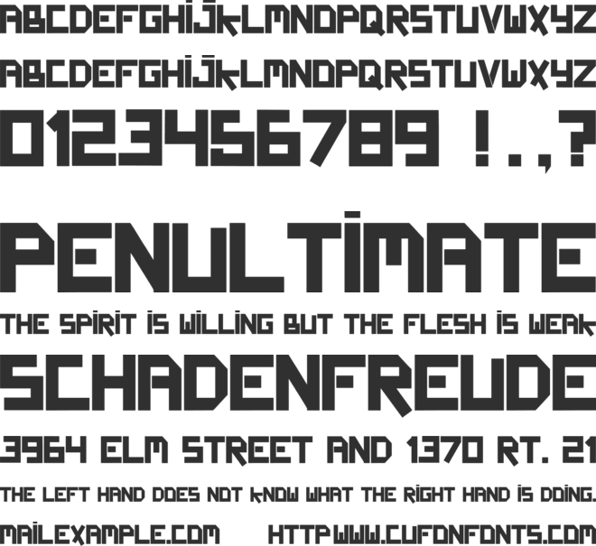 BUFFKY 359 font preview