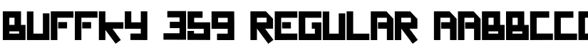 BUFFKY 359 Regular font