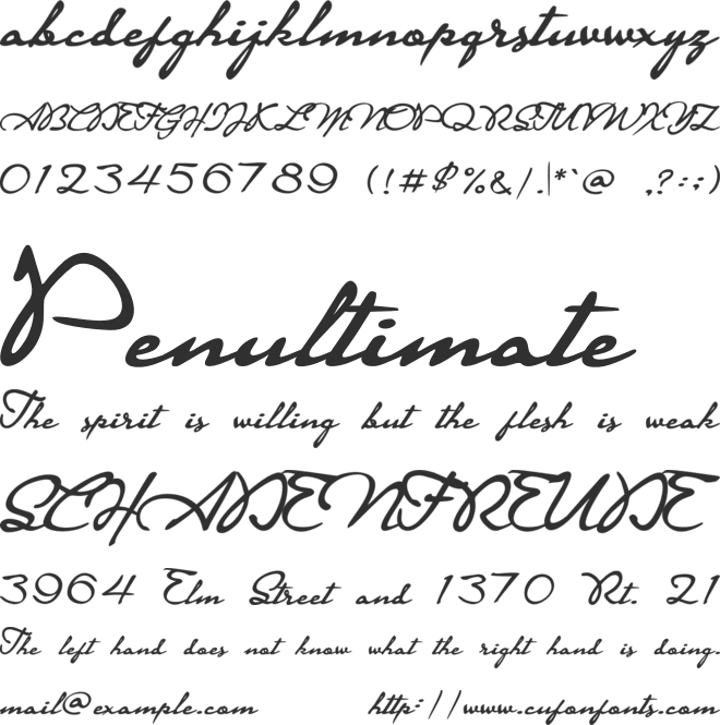 Signaturia font preview