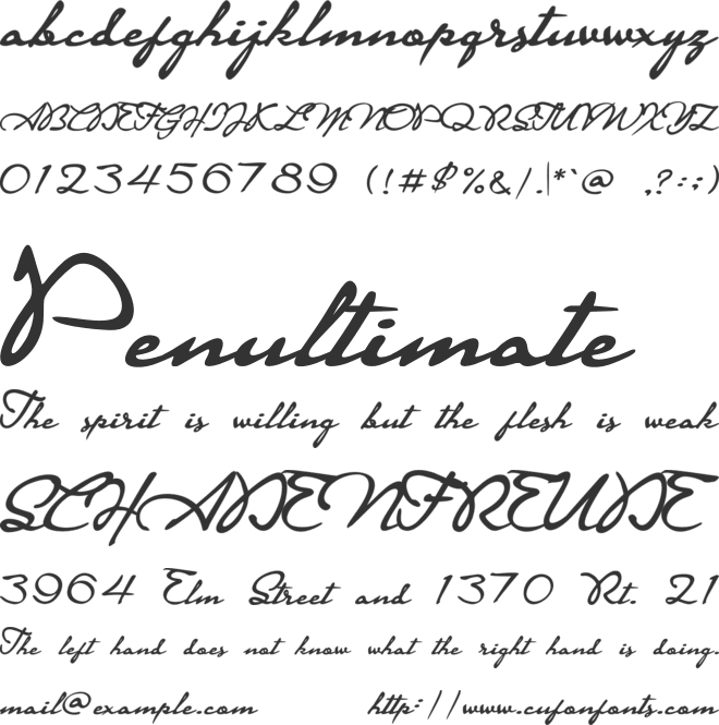 Signaturia font preview