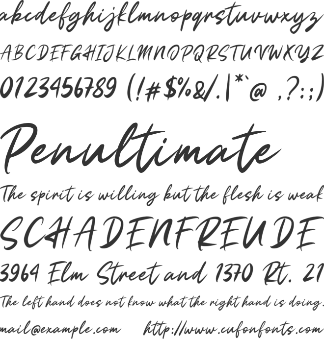 Resitta font preview