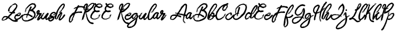 ZeBrush FREE Regular font