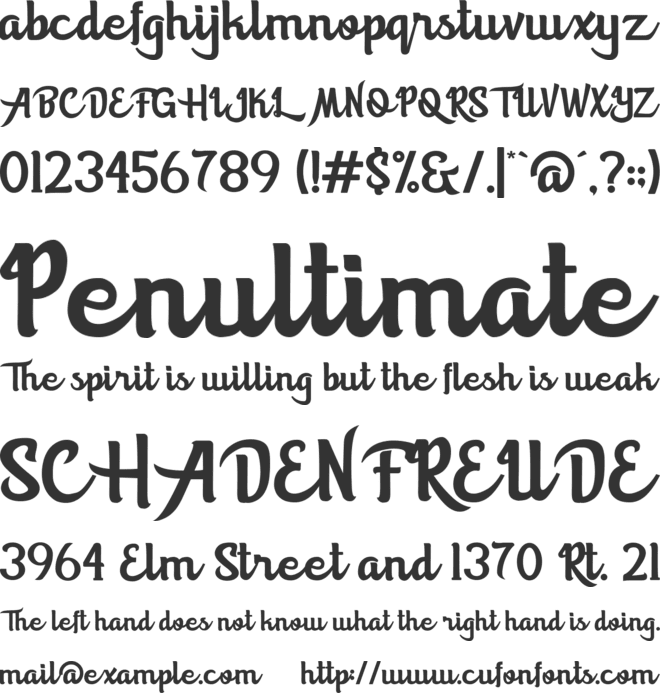 Matillda font preview