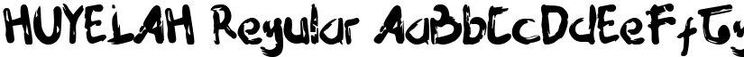 HUYELAH Regular font