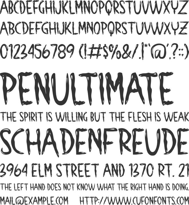 SLAMP OF ANKORS font preview