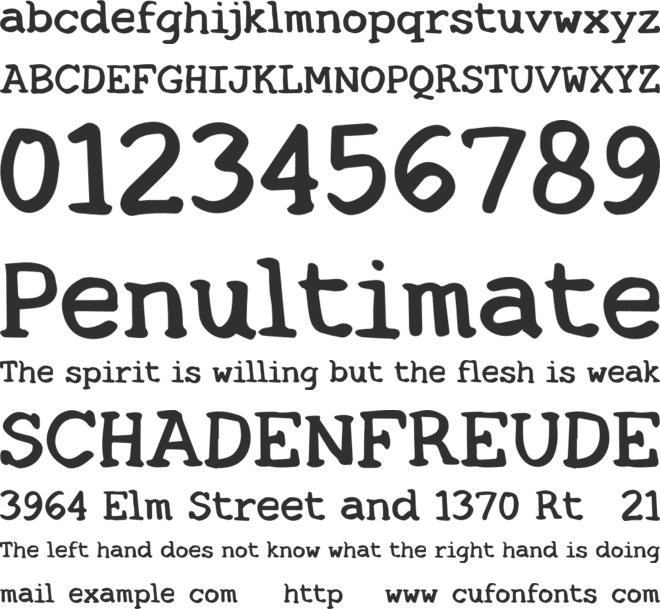 Hold font preview