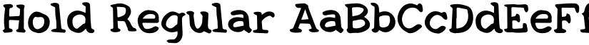 Hold Regular font