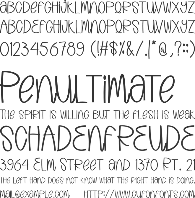 Katty Love font preview