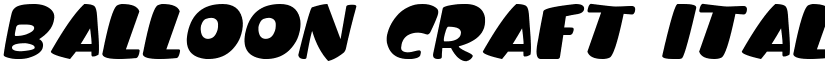 Balloon Craft Italic font