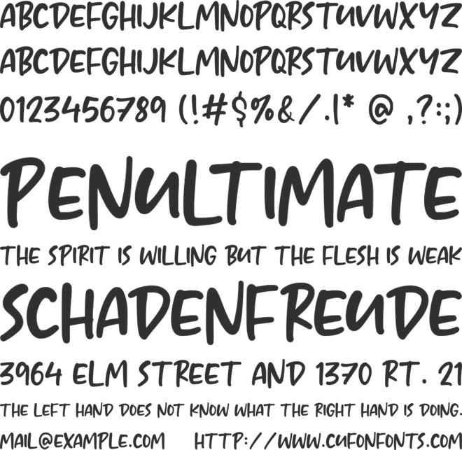 BOUNCY font preview