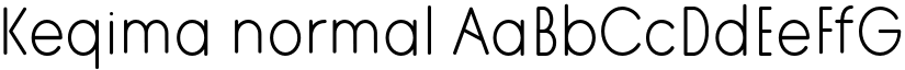 Keqima normal font