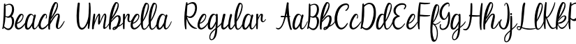 Beach Umbrella Regular font