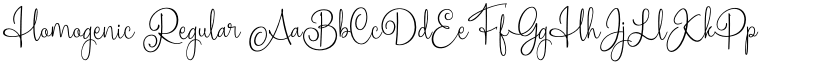 Homogenic Regular font