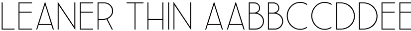 Leaner Thin font