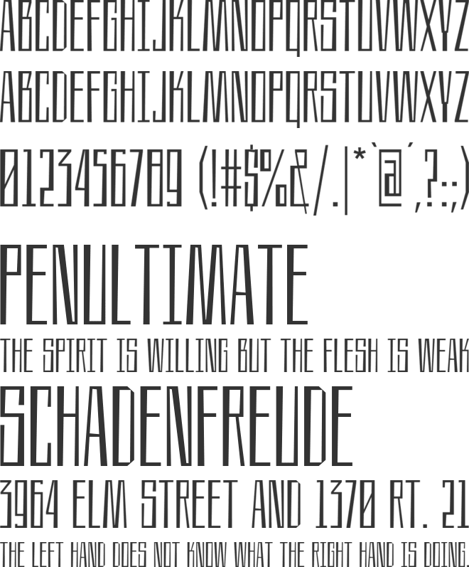 Nullomis font preview