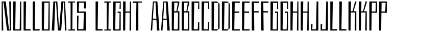 Nullomis Light font