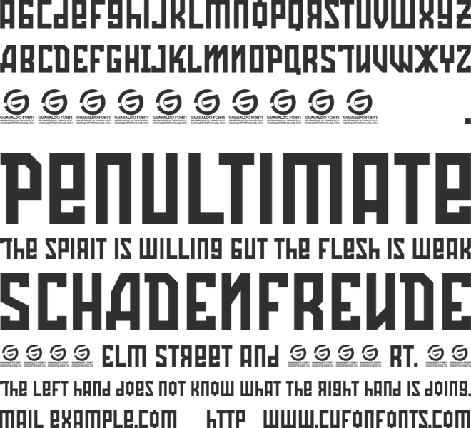 Ozobarof Personal Use font preview