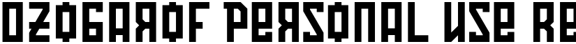 Ozobarof Personal Use Regular font