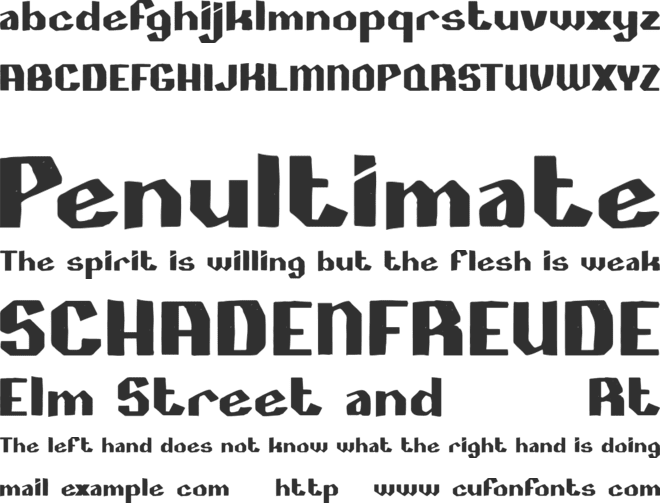 Rosewell font preview