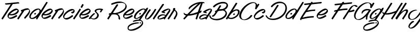 Tendencies Regular font