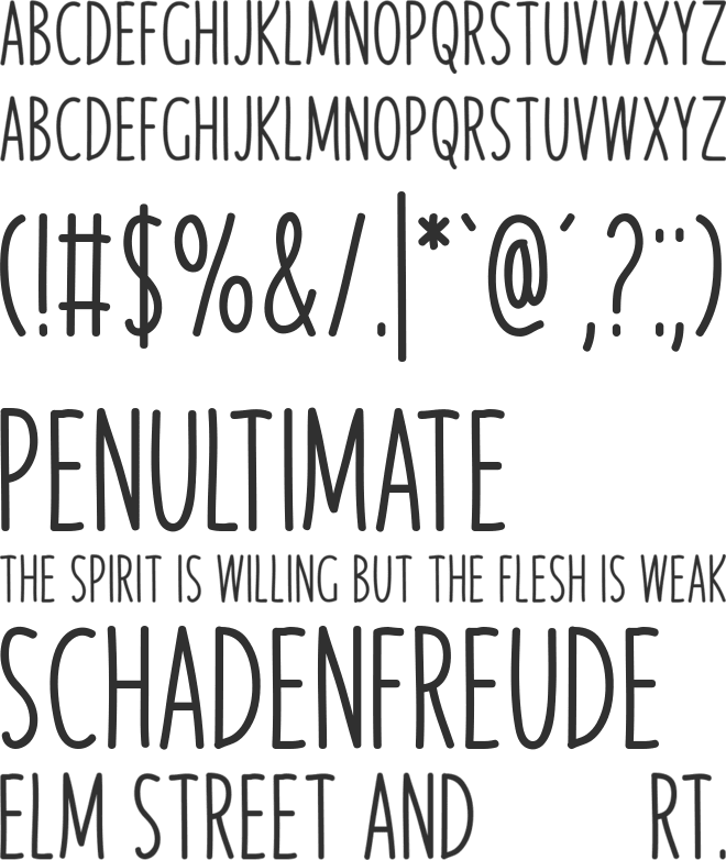 Travel font preview