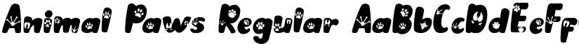 Animal Paws Regular font