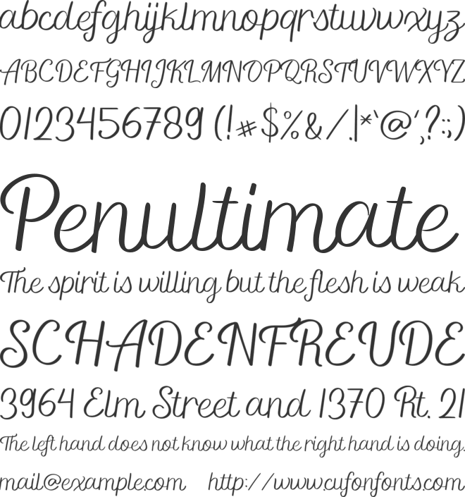 Rachels font preview