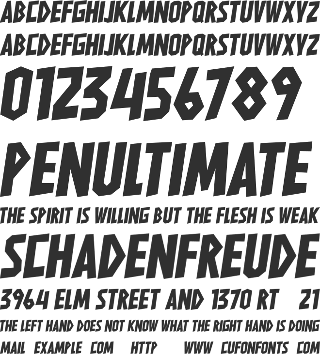 HARDLINERS font preview